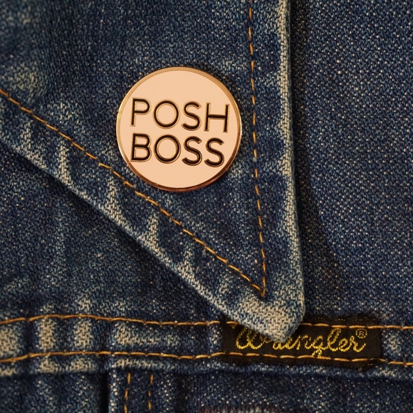 ORNAMENTAL STONE Accessories - POSH BOSS PIN 1” ROSE GOLD LIMITED EDITION ART NWT